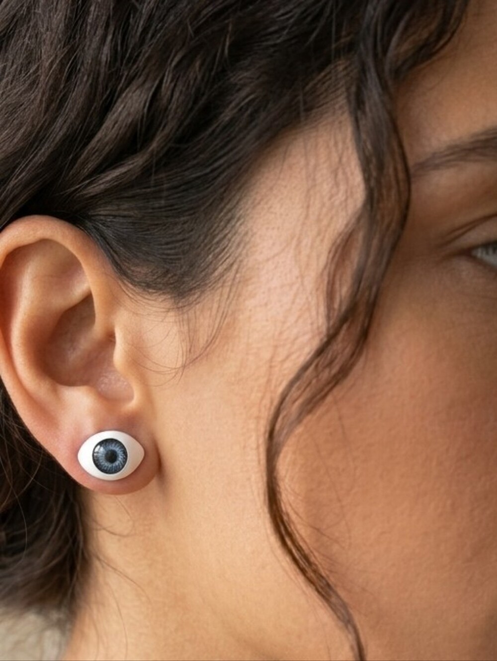 Handcrafted Eye Design Resin Earrings